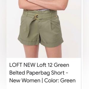 NWT shorts - cuffed with a belt 💚